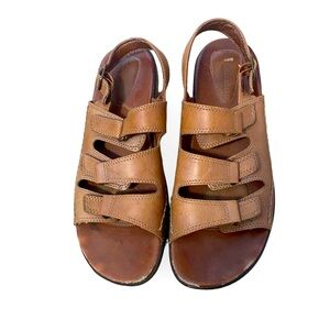 Naturalizer Brown Leather Adjustable Sandals